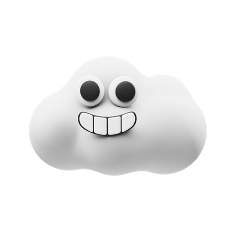 Glückliche Wolke  3D Icon