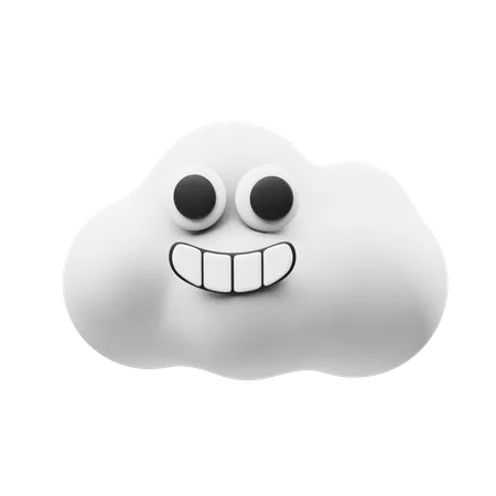 Glückliche Wolke  3D Icon