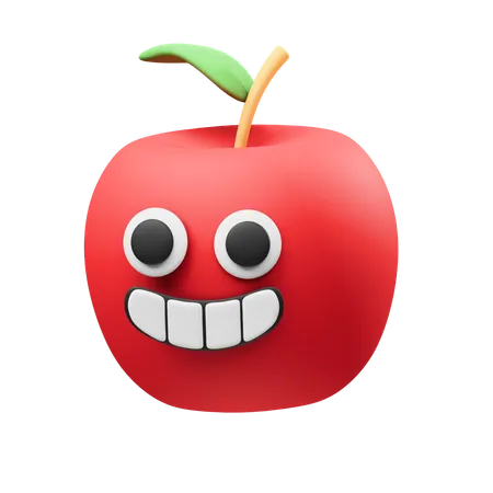 Glücklicher Apfel  3D Icon