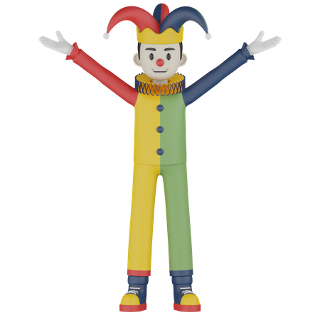 Glücklicher Clown  3D Illustration