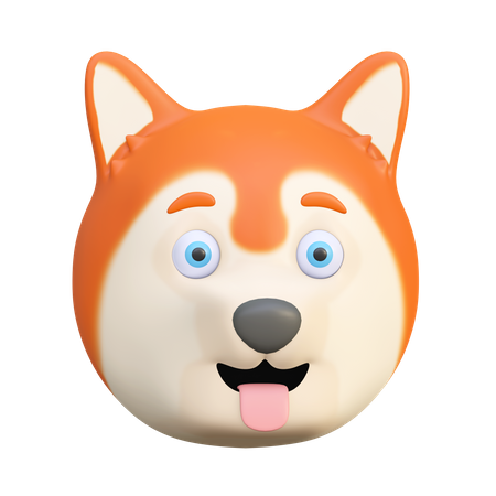 Glücklicher Hund  3D Emoji