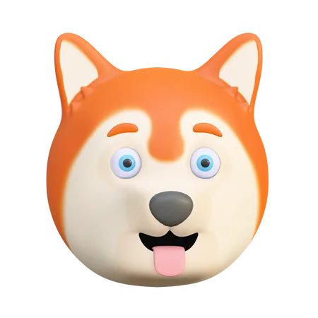 Glücklicher Hund  3D Emoji