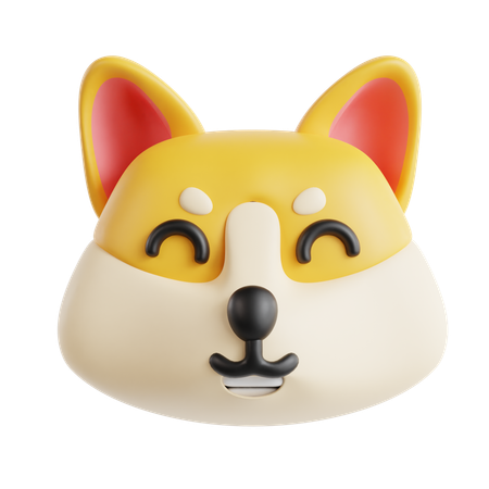 Glücklicher Hund Emoji  3D Icon