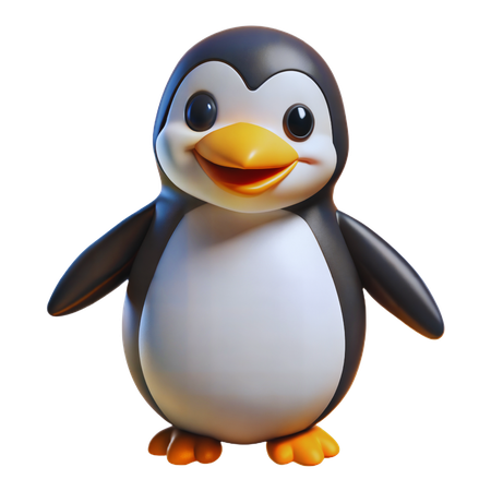 Glücklicher Pinguin  3D Icon