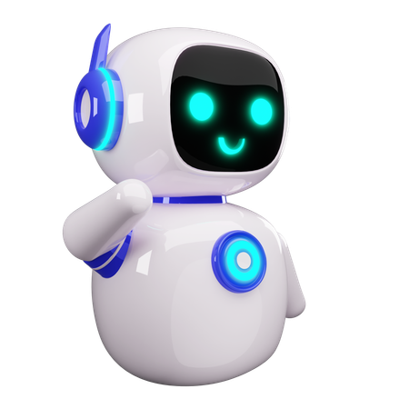 Glücklicher Roboter  3D Icon