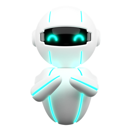 Glücklicher Roboter  3D Illustration