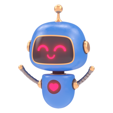 Glücklicher Roboter  3D Illustration