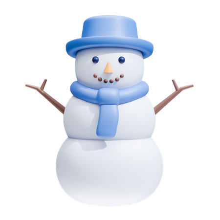 Glücklicher Schneemann  3D Icon