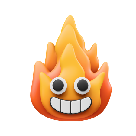 Fröhliches Feuer  3D Icon