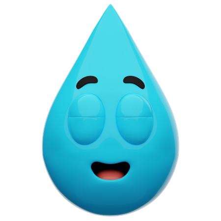 Fröhliches Wasser-Emoji  3D Icon