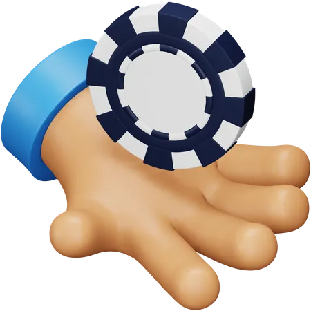 Glücksspiel-Chip  3D Icon