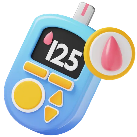 Glucose Meter 3 D Icon Illustration 3D Icon