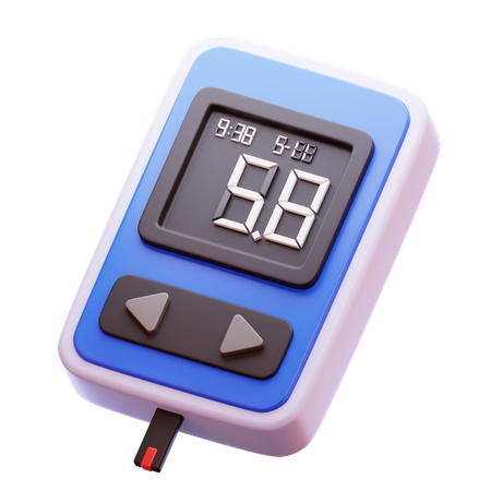 血糖値測定器  3D Icon