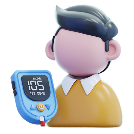 Glucose Meter Patient  3D Icon