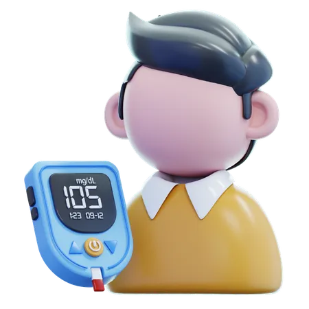 Glucose Meter Patient  3D Icon