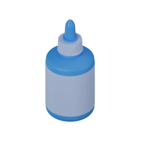 A Bottle Of Glue 3D Illustration