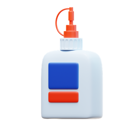 Glue Bottle  3D Illustration