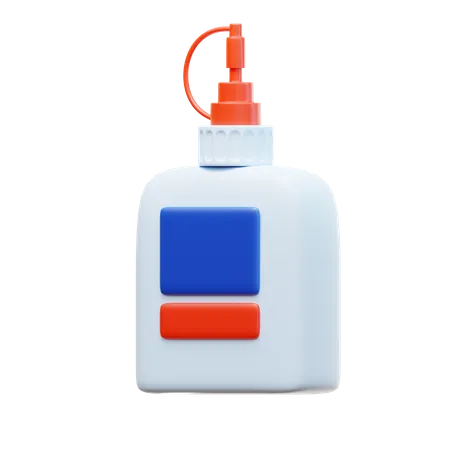 Glue Bottle  3D Illustration