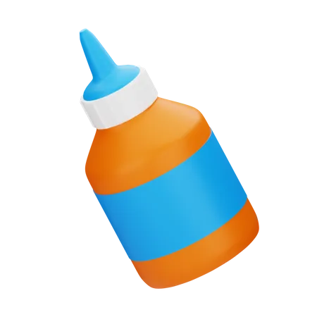 Glue Bottle 3 D Stationery 3D Icon