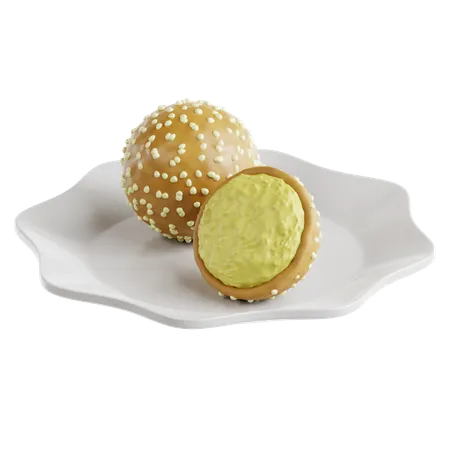 Glutinous Rice Balls (Onde-Onde)  3D Icon