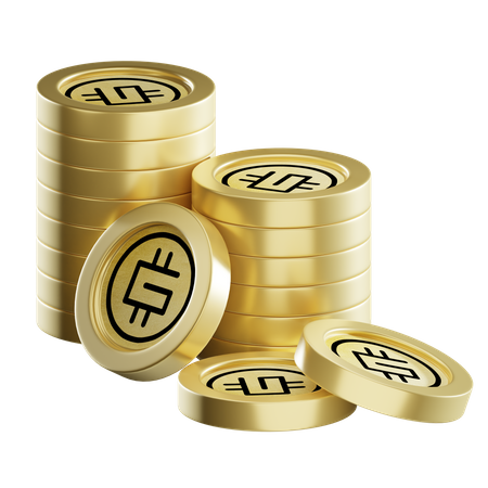 Pilas de monedas gmt  3D Icon