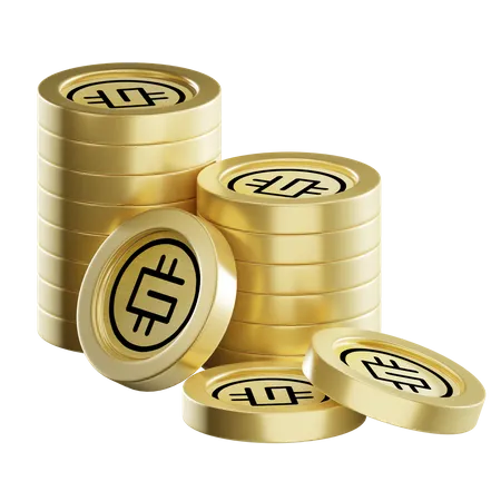 Pilas de monedas gmt  3D Icon