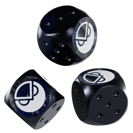 Gno glass dice cripto  3D Icon