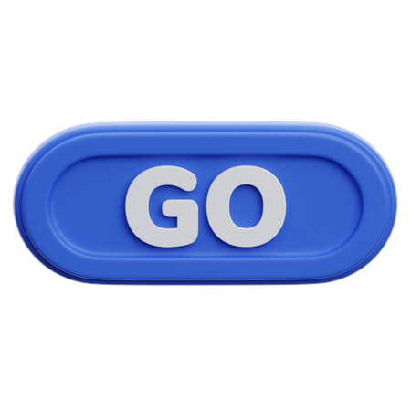 Go Button  3D Icon