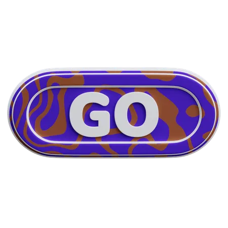 Go Button  3D Icon