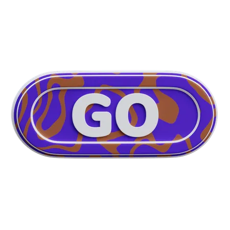 Go Button  3D Icon