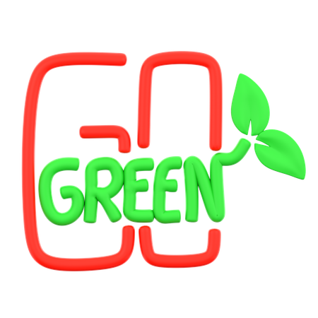 Go Green  3D Icon