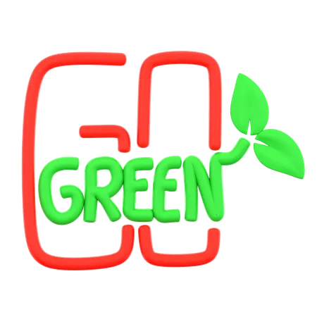 Go Green  3D Icon