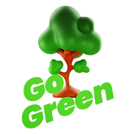 Go Green  3D Icon