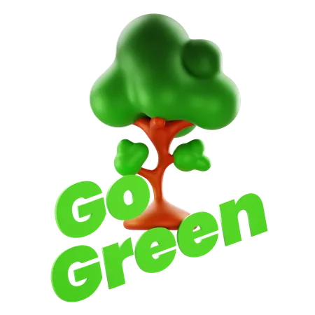 Go Green  3D Icon