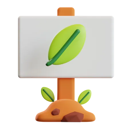 Go Green Plank 3D Illustration