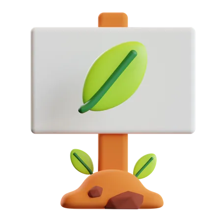 Go Green Plank  3D Illustration