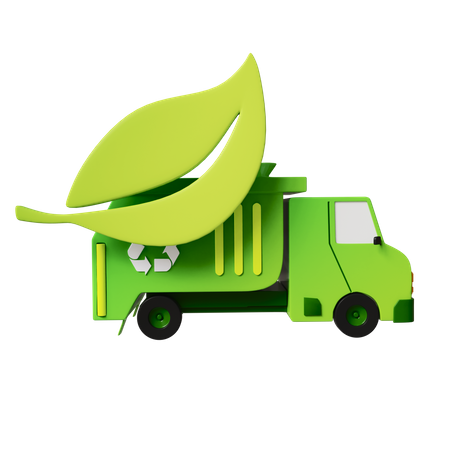 Go Green Truck 3D Icon