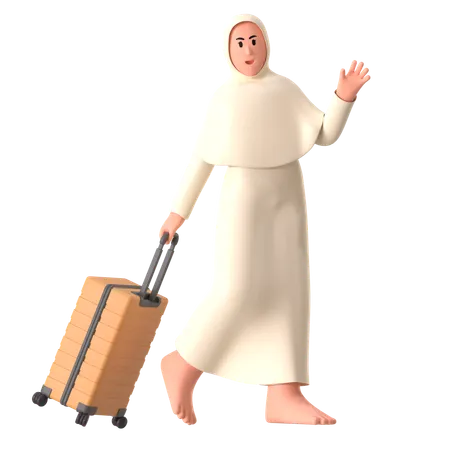 Vá em Hajj Feminino  3D Illustration