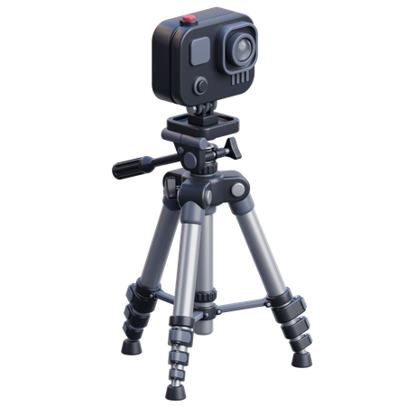 Go Pro With Stand  3D Icon