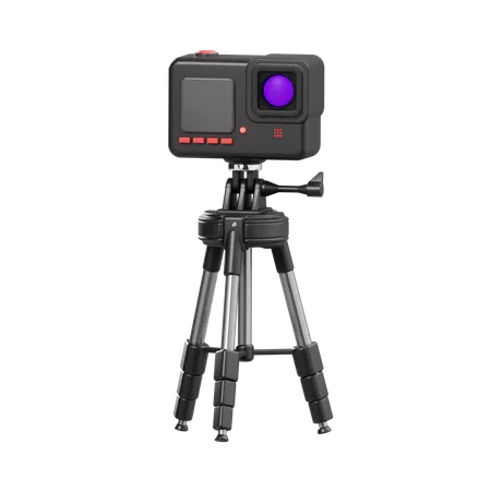 Go Pro With Stand  3D Icon