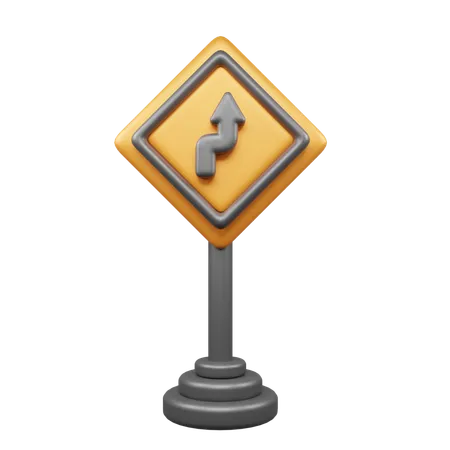 Go Right Straight  3D Icon