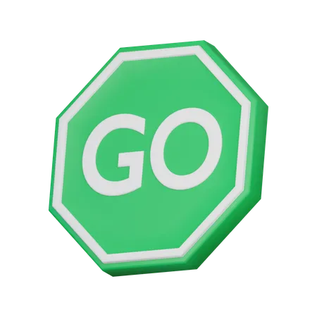 Go sign  3D Icon