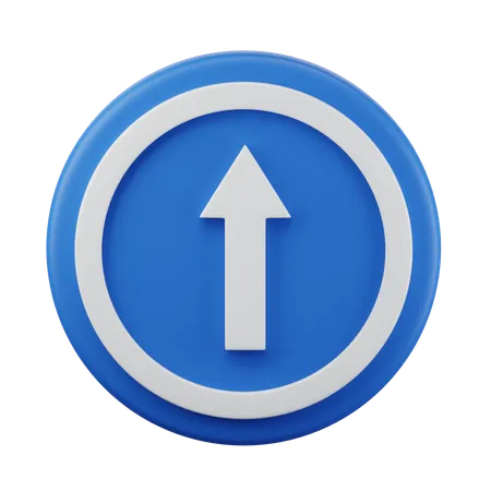 Go straight Sign 3d icon  3D Icon