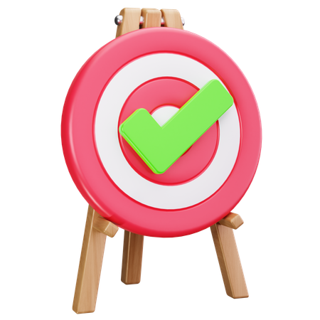목표 달성  3D Icon