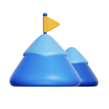 Goal Achievement Mountain  3D Icon