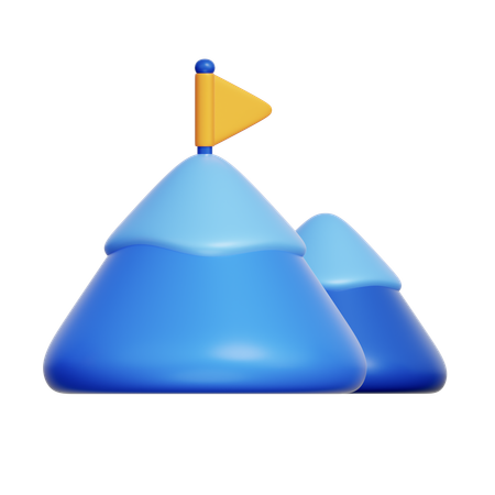 Goal Achievement Mountain  3D Icon