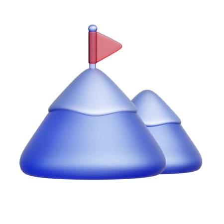 Goal Achievement Mountain  3D Icon