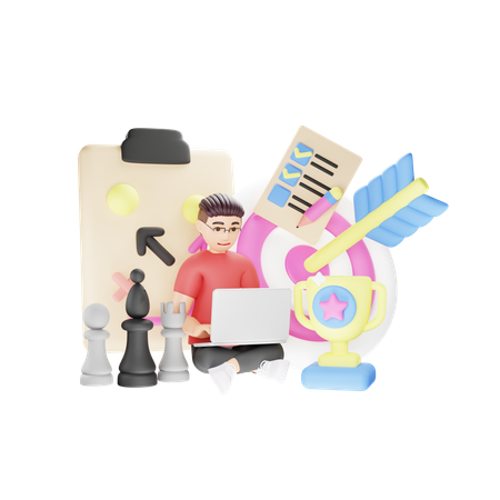Goal Strategy  3D Icon