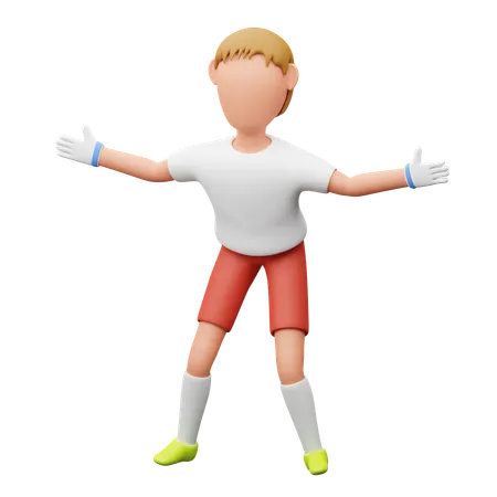 Goalkeeper  3D Illustration