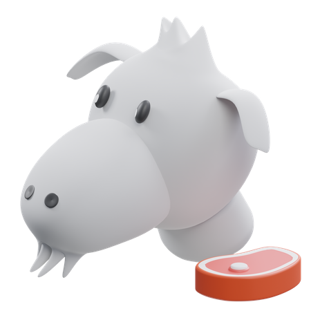 Goat And Meat  3D Icon